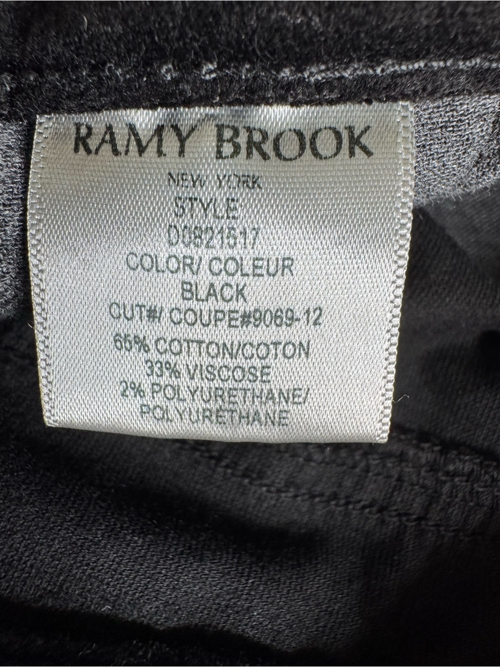 Ramy Brook Cotton Velveteen Helena Skinny Jeans Sailor Buttons Black Size 26 - Picture 10 of 15